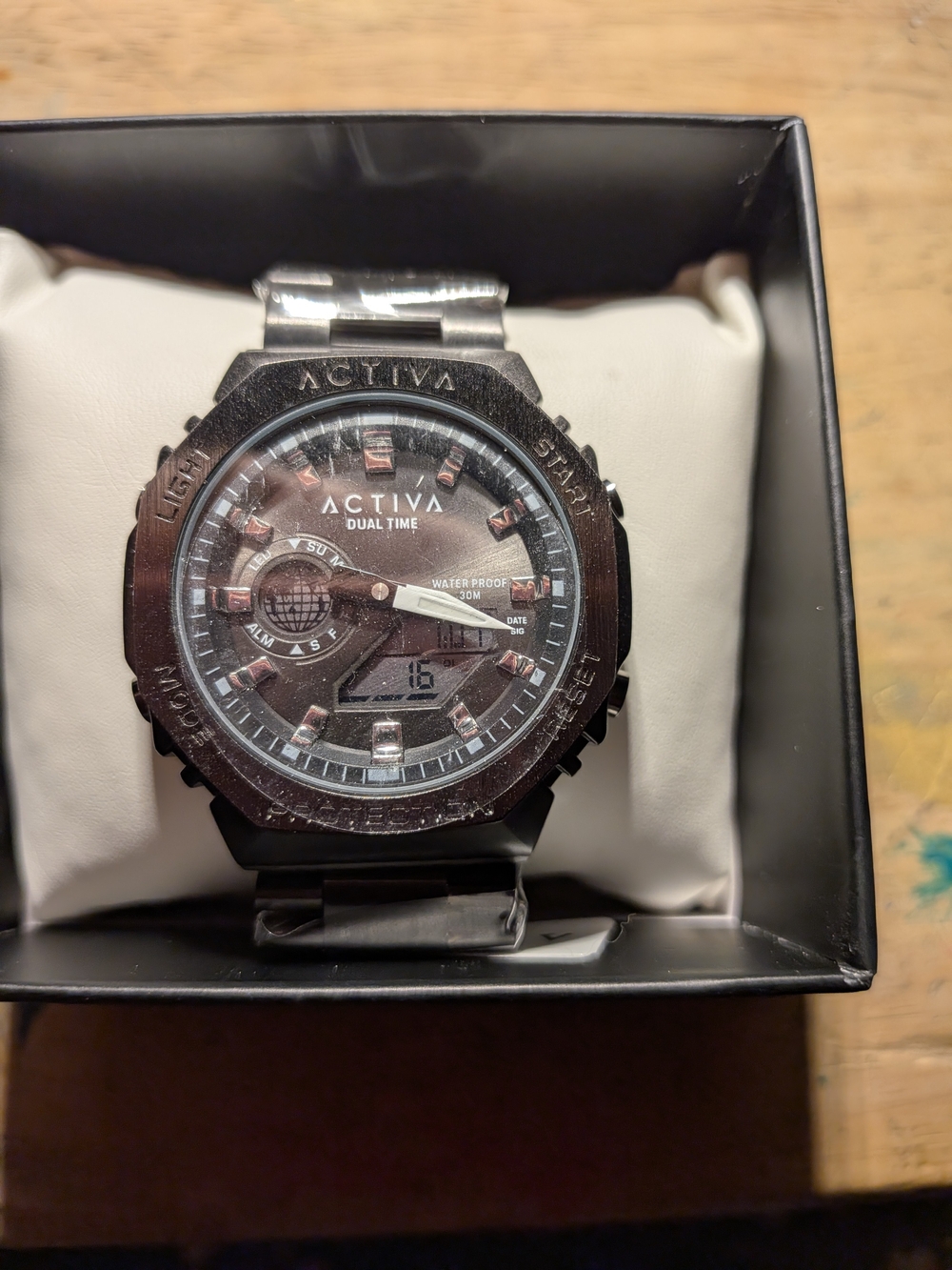 Invicta Black and Silver Dual Time Analog-Digital Men's Watch